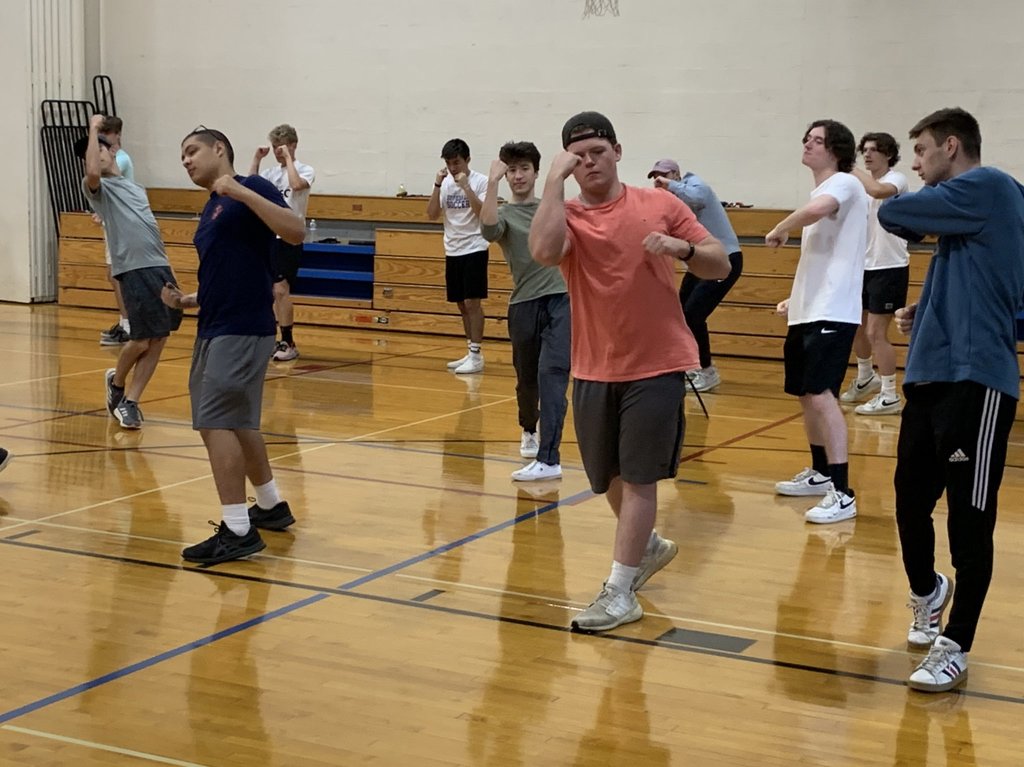 Students practicing self defense